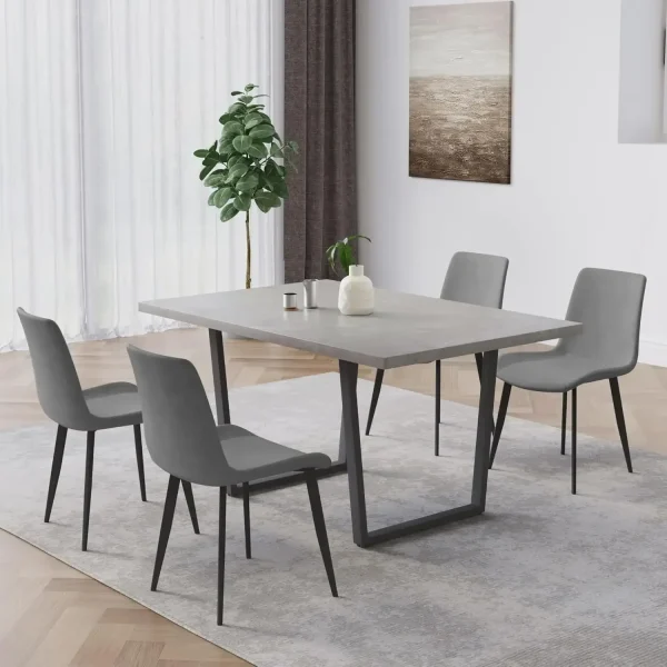 5 Piece Dining Table Set, 42.9 Inch Modern Kitchen Dining Table - Image 6